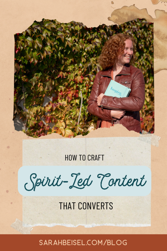 red headed woman with journal entitled inspire www.sarahbeisel.com