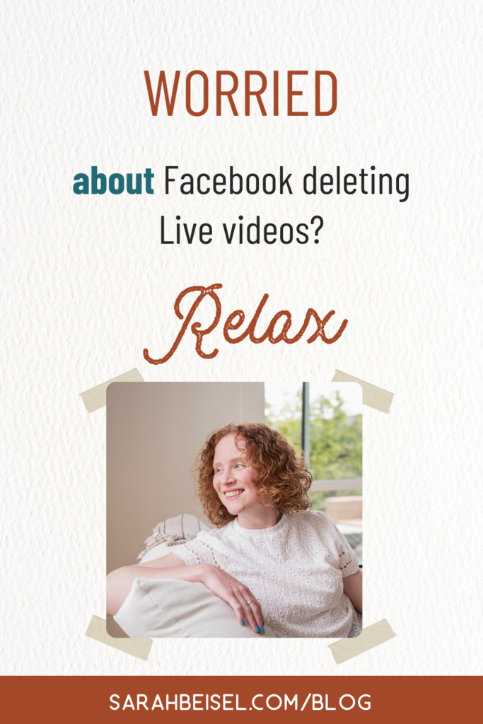 Cream background, word Relax in red, picture of serene room with ocean scene. www.sarahbeisel.com